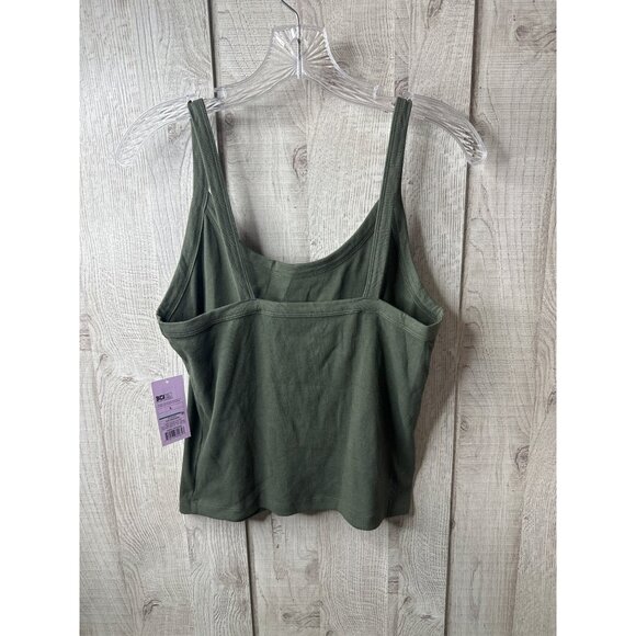 Wild Fable Womens Size Large Ribbed Tank Tops Set of 2 Green & Multicolor Trim - Picture 7 of 13